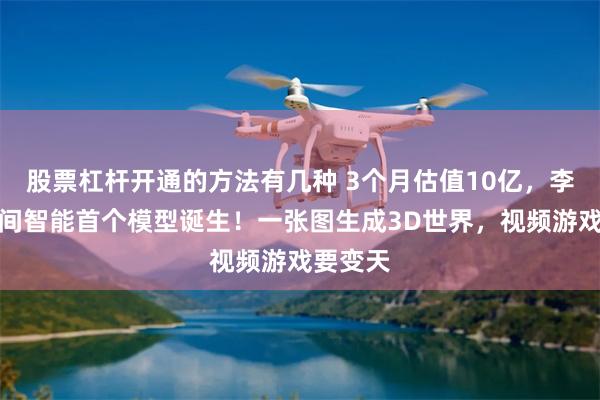 股票杠杆开通的方法有几种 3个月估值10亿，李飞飞空间智能首个模型诞生！一张图生成3D世界，视频游戏要变天