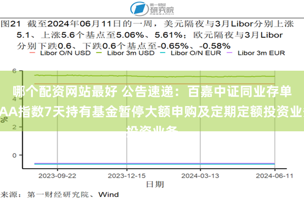 哪个配资网站最好 公告速递：百嘉中证同业存单AAA指数7天持有基金暂停大额申购及定期定额投资业务