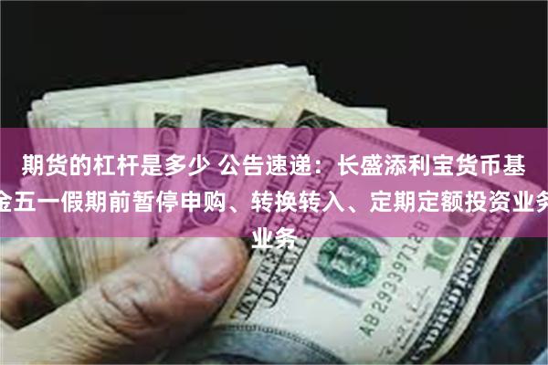 期货的杠杆是多少 公告速递：长盛添利宝货币基金五一假期前暂停申购、转换转入、定期定额投资业务