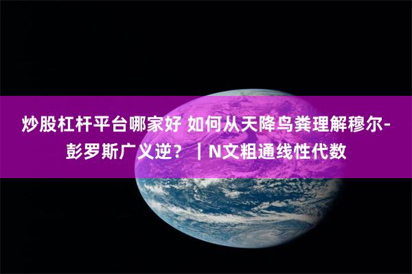 炒股杠杆平台哪家好 如何从天降鸟粪理解穆尔-彭罗斯广义逆？｜N文粗通线性代数