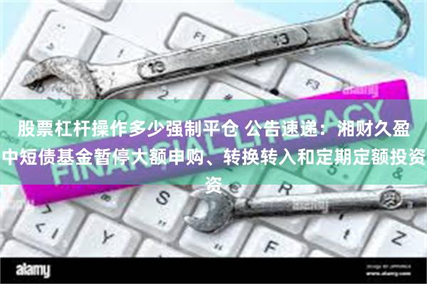 股票杠杆操作多少强制平仓 公告速递：湘财久盈中短债基金暂停大额申购、转换转入和定期定额投资